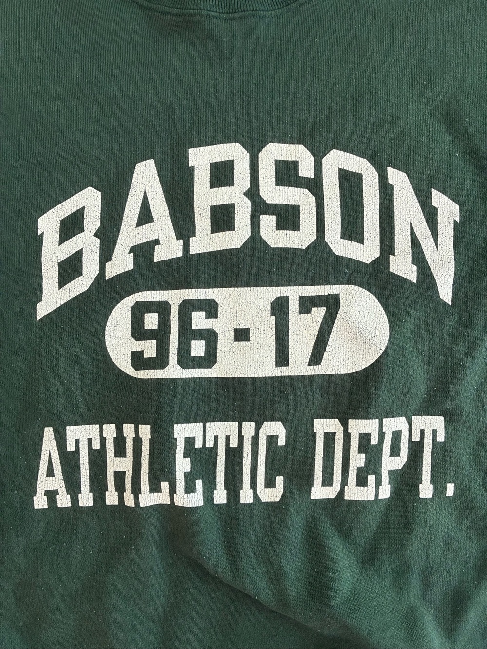 Champion Green Crewneck Sweatshirt with Logo Tag - Picture 2 of 6